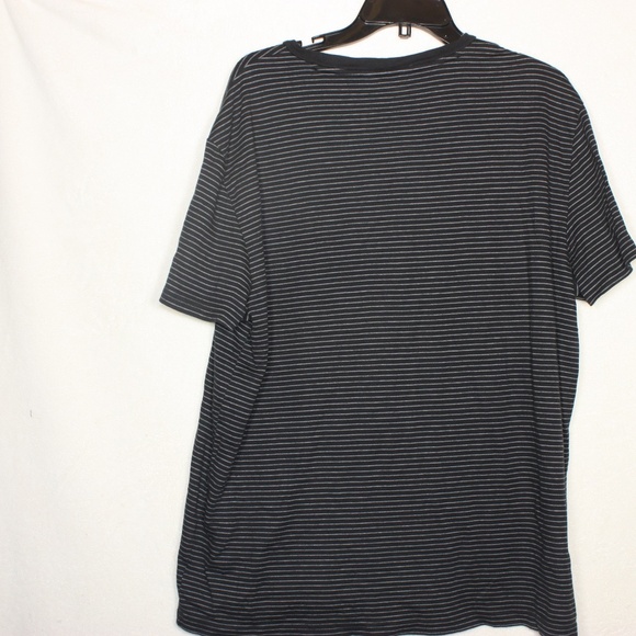 Calvin Klein Men's Shirt XXL Black w/White Stripes Short Sleeve Body Fit T-Shirt - Picture 8 of 9